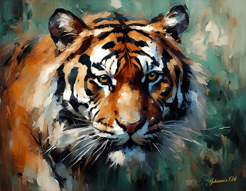 Wilde dieren - Geabstraheerd surrealisme - Tijger 1