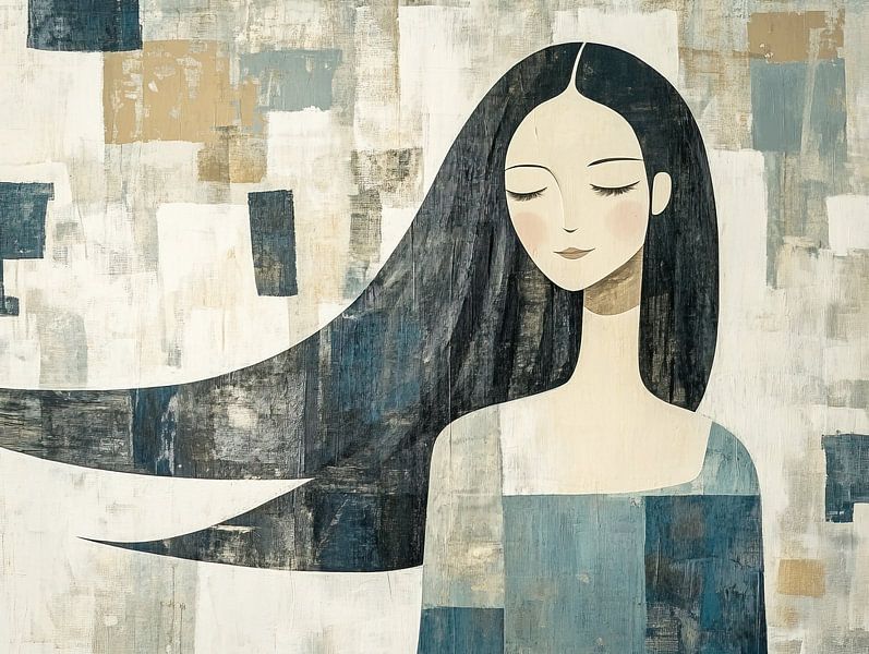 Woman Art | Woman Rest by Eye catching paintings
