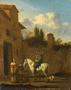 Drinkende trompetter te paard, Karel du Jardin van Meesterlijcke Meesters thumbnail