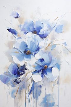 Splendeur des fleurs bleues sur Emil Husstege