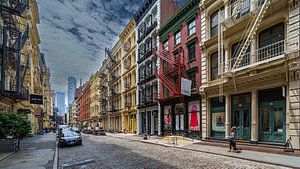 New York  Feuerleitern in der Green Street