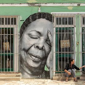 Cap-Vert, l'île de Sal avec de belles graffitis sur ingrid schot