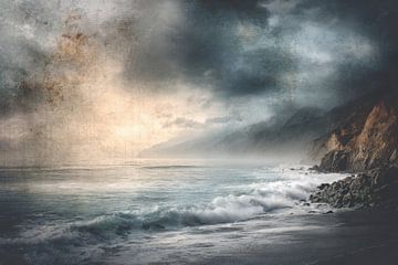 Küstenlandschaft - Blau Grau Geheimnisvoll