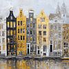 Lueur d'or sur les canaux d'Amsterdam sur But First Framing