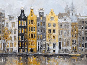 Golden glow over Amsterdam's canals