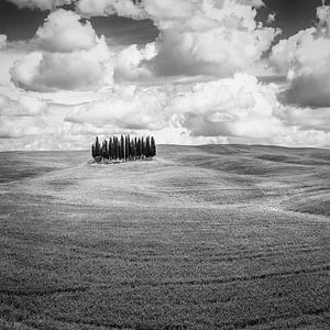 Italie en carré noir et blanc, Toscane sur Teun Ruijters