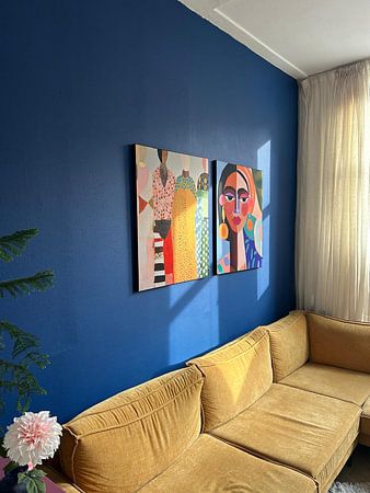 Portrait coloré, moderne et abstrait