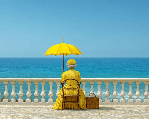 The Parasol Keeper | symbolic summer sculpture