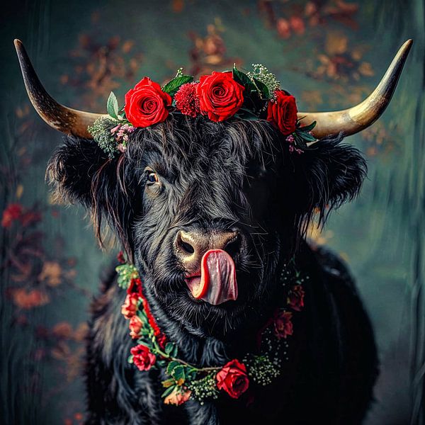 Florales Flüstern: Die Verführung des Augenblicks von Klaus Tesching - Art-AI