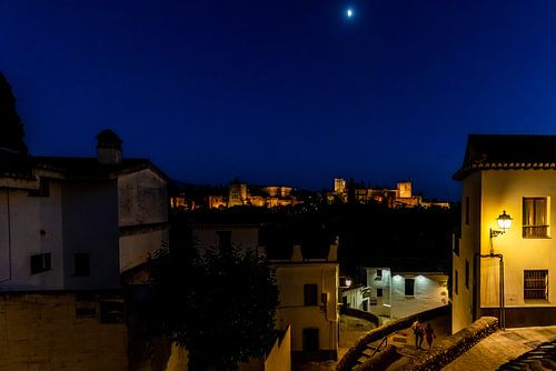 Alhambra at night from Granada