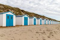 Chalets de plage sur la plage de Texel