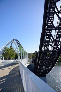 Wellenförmige Formen der Matagarup-Brücke