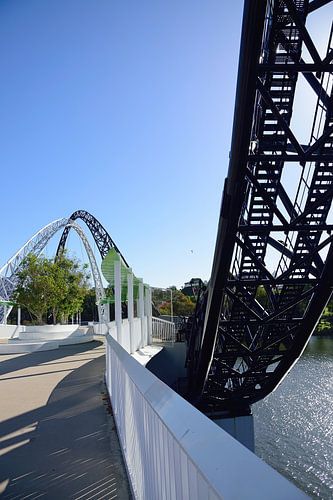 Golvende vormen van de Matagarup-brug