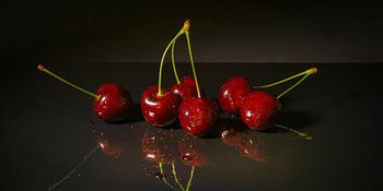 Stilleben. Früchte des Sommers. Rote Kirschen.