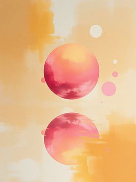 Twee roze bollen van On Your Wall