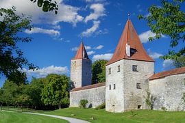 Towers of the historic town wall of Berching by ManfredFotos