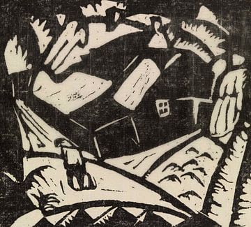 Landschaft mit Kartoffelerntemaschinen, Gustave De Smet, 1918