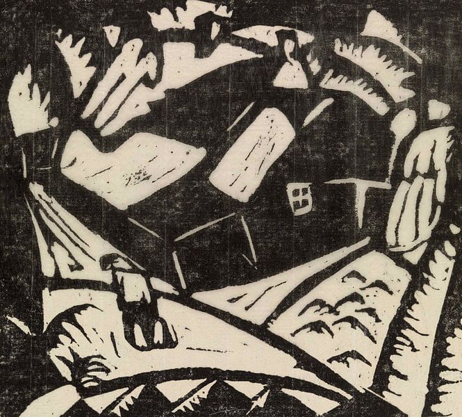 Landscape with potato harvesters, Gustave De Smet, 1918 by Atelier Liesjes