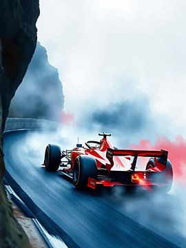 Red Ferrari Formula One by MIROKKU