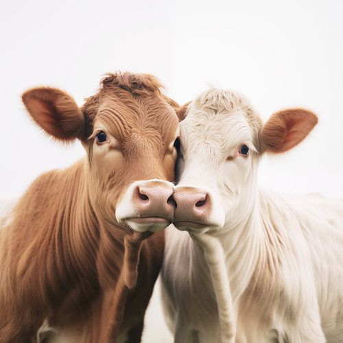 Twee koeien houden van elkaar