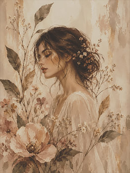 Portrait serein d'une fleur des champs