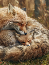 Fox and Puppy: A Tale of Animal Affection in the Wild by Max Steinwald
