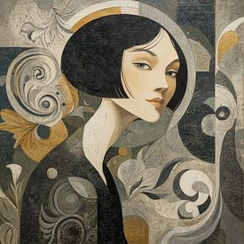 Frau Elegant von Kunst Laune