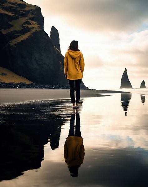 Woman in the sunset by fernlichtsicht