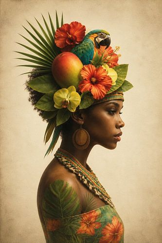 Tropical Queen – Exotic Floral Portrait