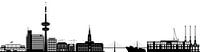 die skyline der deutschen stadt hamburg mit dem fernsehturm und der architektur von ChrisWillemsen Miniaturansicht