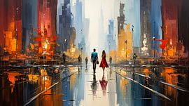 peinture abstraite dans la ville