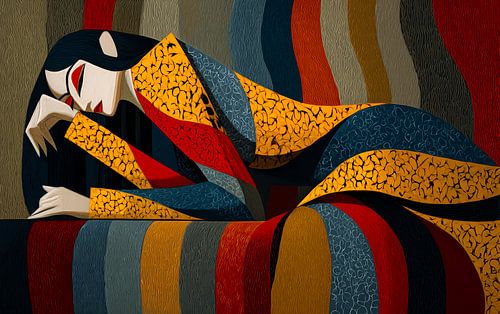 Rest in Rhythm | Woman and Colour Streaks