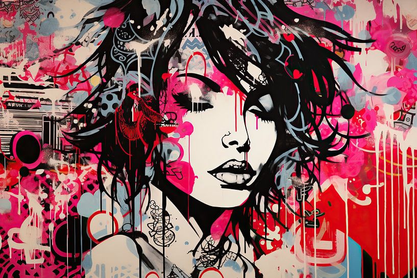 Street art portrait by Peter Balan