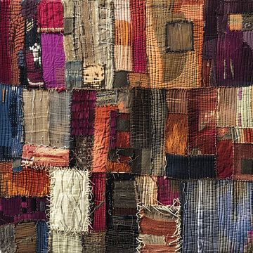 Abstracte textielkunst van yepta dwi sutrisno