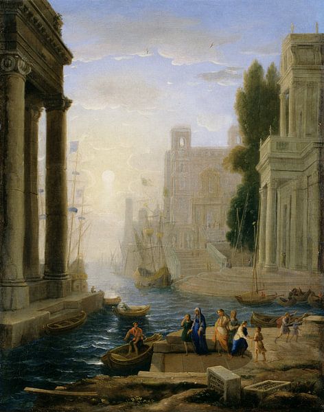 Claude Lorrain. Embarkation of St Paula by 1000 Schilderijen