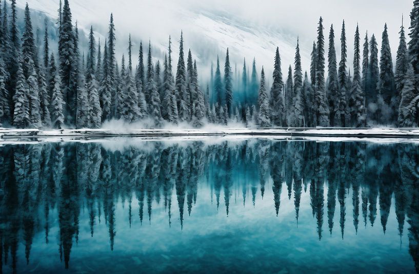 Winterzauber am See von fernlichtsicht