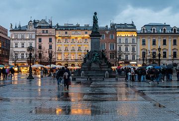 De grote markt van Krakau, Polen van Werner Lerooy