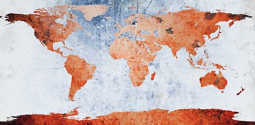 Wereldkaart - Vuur en ijs