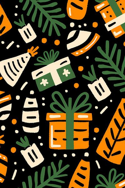 Colourful Festive Gift Pattern by Imperial Art House