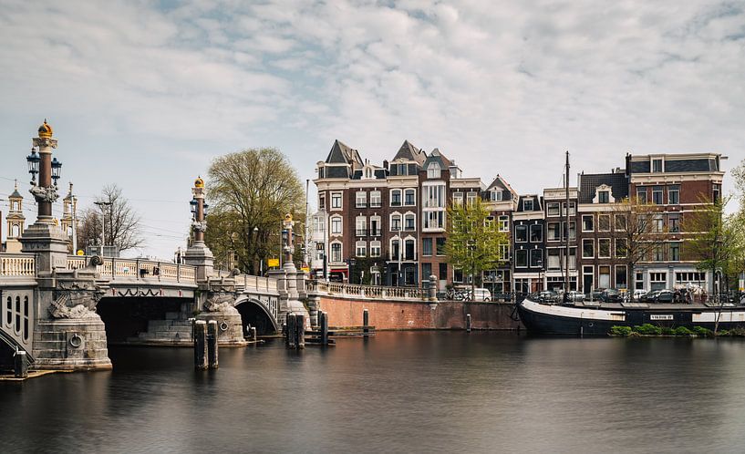 Blue Bridge across the Amstel River, Amsterdam. by Lorena Cirstea