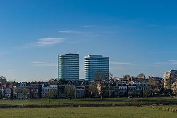 panorama zicht op de skyline van Arnhem van Patrick Verhoef