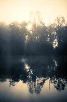 Sonnenaufgang über dem Wasser