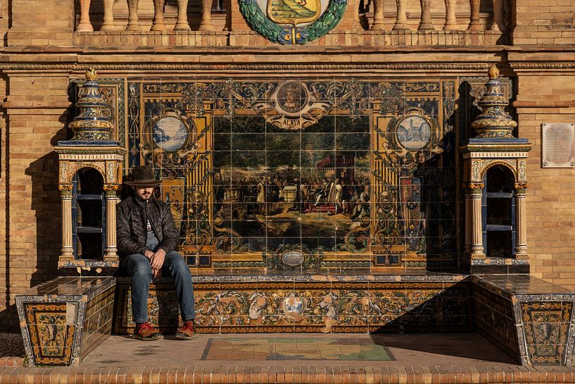 Sonne tanken auf einer spanischen Bank von H&J Fotografie