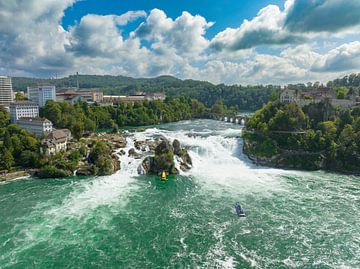Rhine Falls waterfall in the river Rhine seen from above by Sjoerd van der Wal Photography