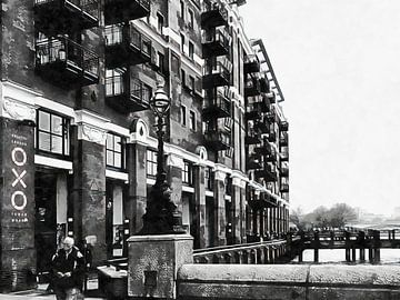 Oxo Building London zwart-wit van Dorothy Berry-Lound