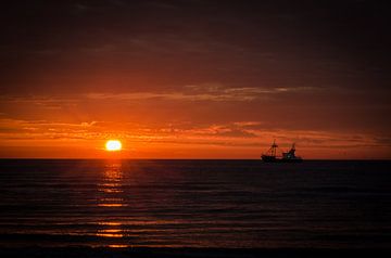 Zonsondergang Terschelling. van Marcel Pietersen