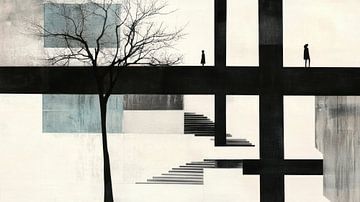 Abstracte grote stad, Rotterdam van Franka Poulain