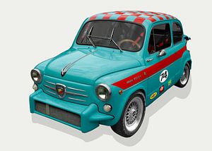 Fiat Abarth 1000 TC en cyan