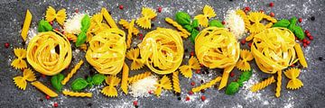 Variation of different types of pasta by Uwe Merkel