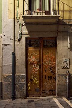 straatverlichting in Pamplona van Ton Van Zeijl